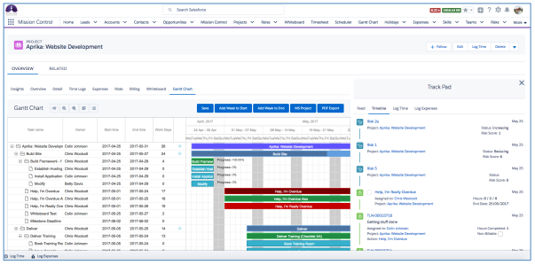 Project Overview - Gantt Chart Tab
