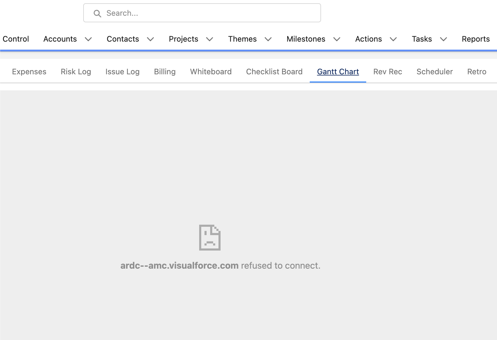 How to fix visualforce component error, 'refused to connect'?