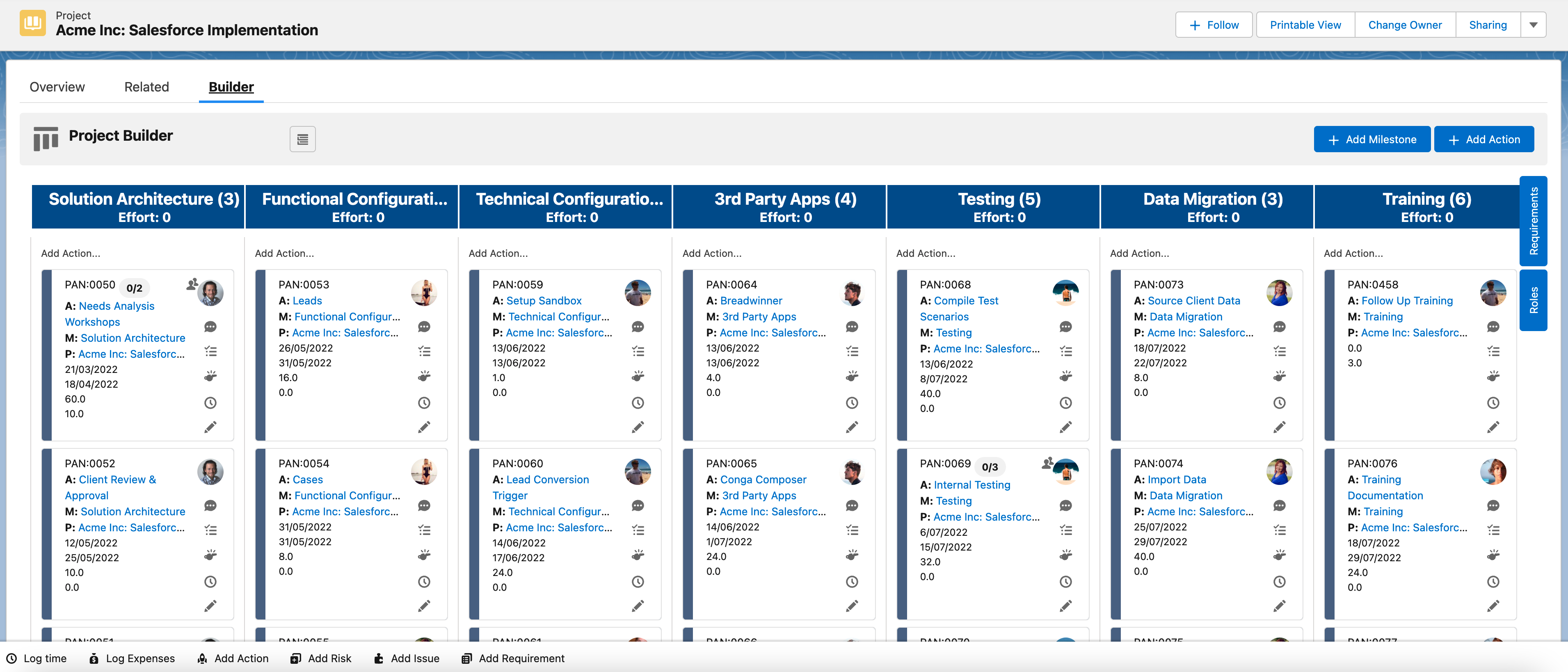 How do I add the Project Builder to the Project Page?