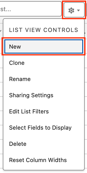 Creating or Cloning a List View