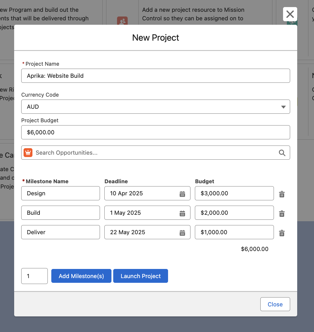 How do I create a Project?