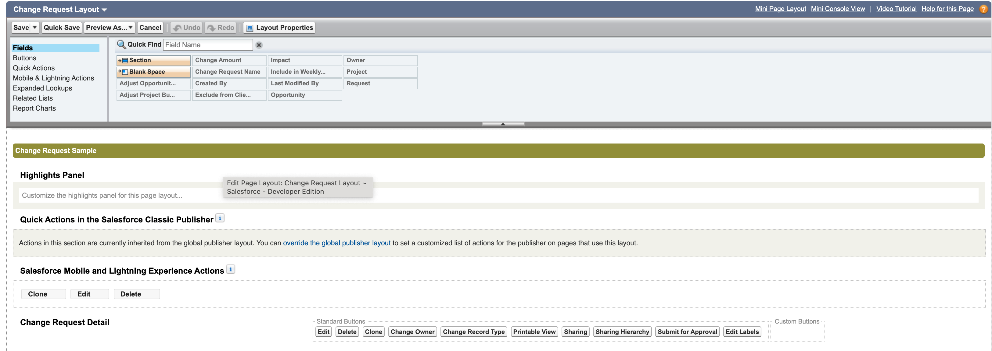 What is the Change Request Object?
