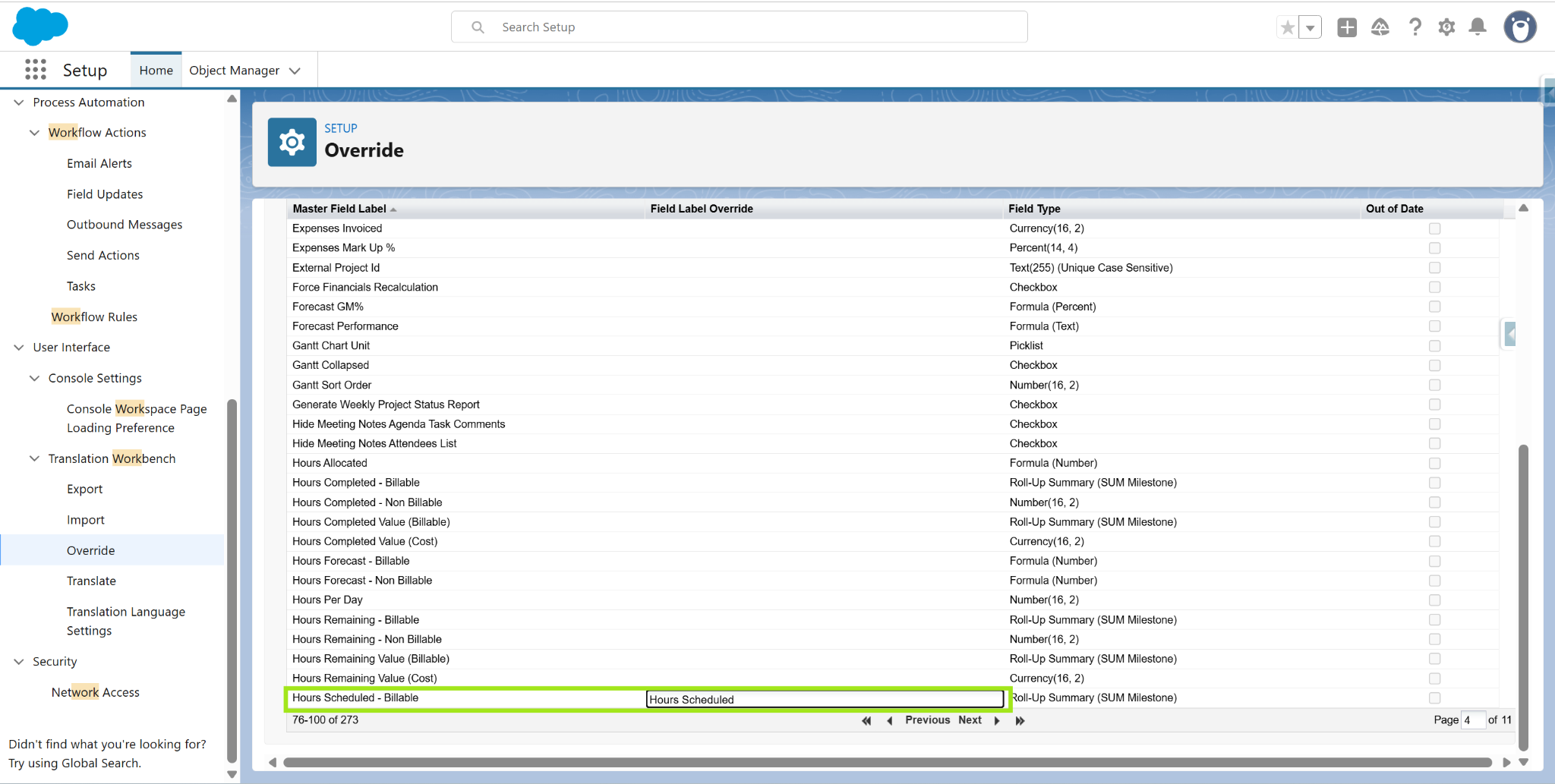 Customising Mission Control Field Labels Using Translation Workbench